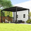13 pi. L 10 pi. Pergola en aluminium avec toit à persiennes réglable