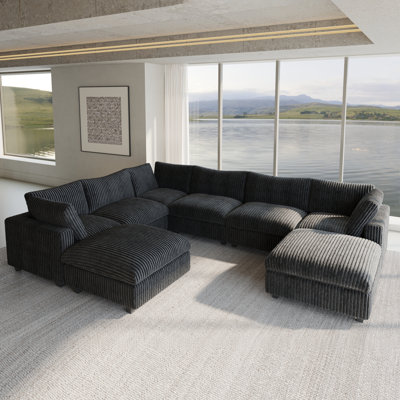 Canapé modulaire avec repose-pieds 8 pièces 8 pièces