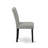 7 Piece Kitchen Table Set Consist of a Rectangle Dining Table with X-Legs and 6 Shitake Linen Fabric Parson Dining Chairs, Wire brushed Black-1507397509