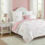 Ensemble de housse de couette 100% coton avec fermeture à glissière et 8 attaches d'angle, housse de couette rose grand arc-131348632-131976669