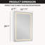 Armoire à pharmacie sans cadre avec miroir et 2 tablettes réglables l 20 po x H 29,5 po-91715580