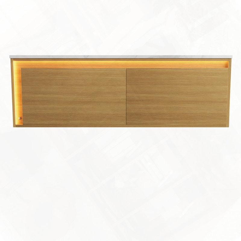 Armoire murale à 2 tiroirs avec lumières à DEL et éclairage automatique