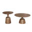 Table basse ronde transitionnelle en bois de manguier massif
