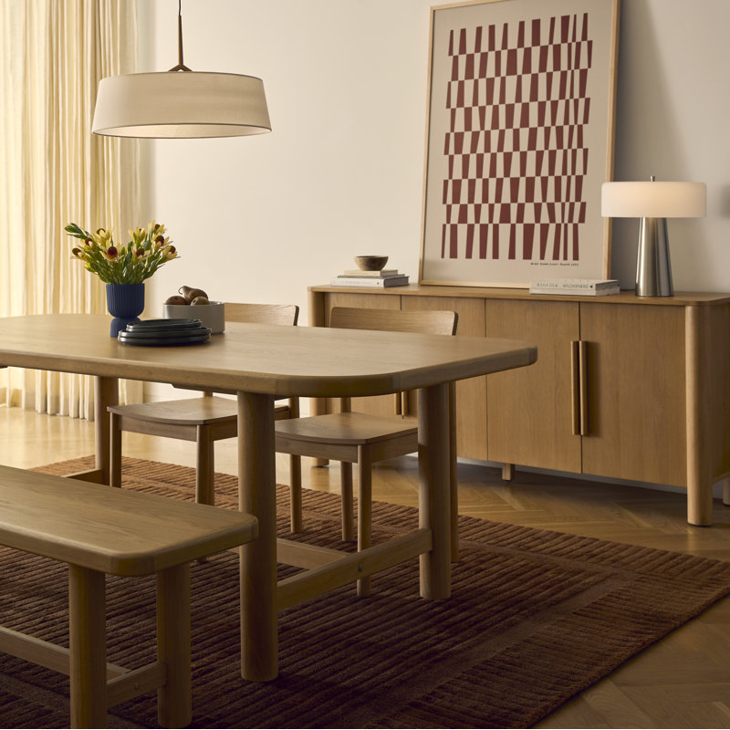 Devina Wood Table Lamp, Silver