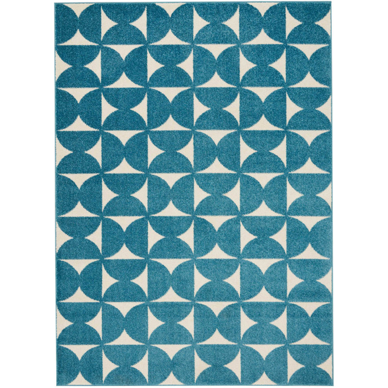 Tapis bleu Cristin Eclectic Bohemian, Rectangle 4 pi x 6 pi