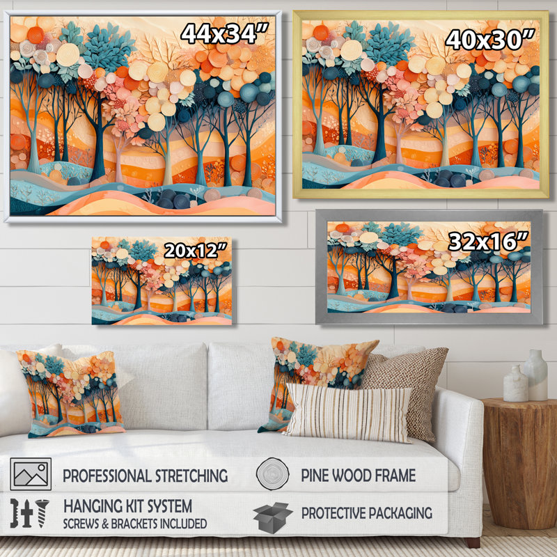 «Ingurs 4 Seasons Forest Trees Dream Fragments II», art mural sur toile forêt, Reproduction encadrée d'une seule photo, Blanc