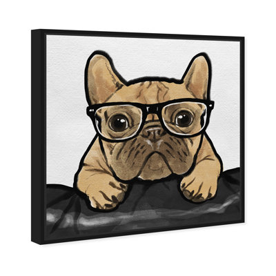 Animals Nerdy Frenchman Dogs and Puppies - Graphic Art Print