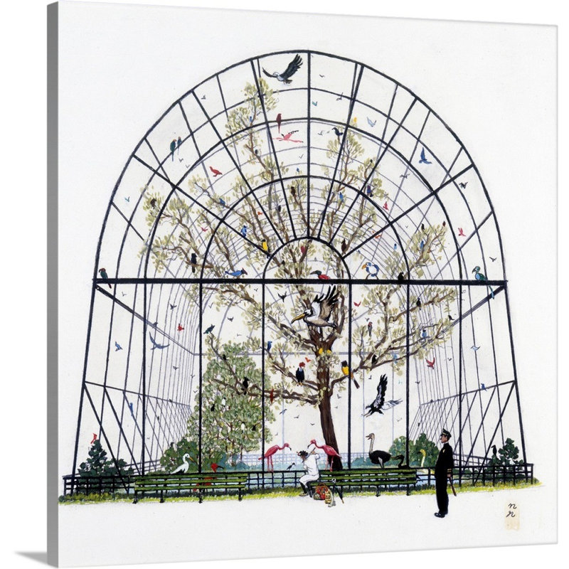 Art mural sur toile, "The Great Aviaire", H 12 po x l 12 po x P 1,25 po, Toile tendue