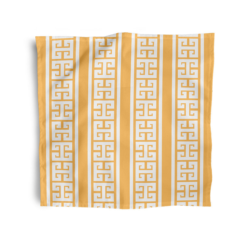 Adaysha Key Stripe Napkins, Yellow