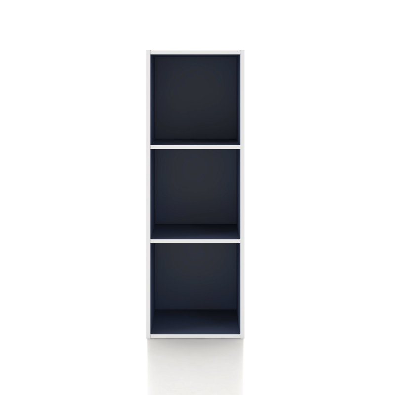 Bibliothèque de rangement Breayla, 3 cubes, Bleu acier