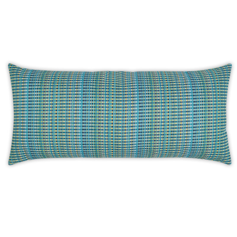 Sunrun Outdoor Reversible Throw Pillow, Blue