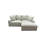 Modern Deep-seated Fabric Sectional Sofa With Reversible Ottoman-649500300