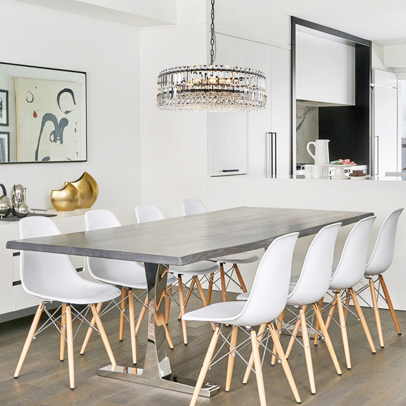 8 - Light Chandelier, Matte Black