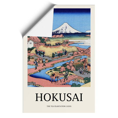 The Tea Plantation of Katakura Print by Katsushika Hokusai - Frameless Print