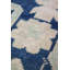 Tapis beige / bleu unique des années 1950 de 4 pi 4 po x 5 pi 10 po Konya