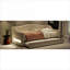 Lit plateforme simple Clean Silhouette, chambre d'amis, petit espace, beige rembourré simple TG avec éclairage DEL et lit gigogne