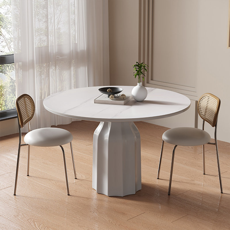 Table de salle à manger blanche, H 29,53 po x L 39,37 po x l 39,37 po