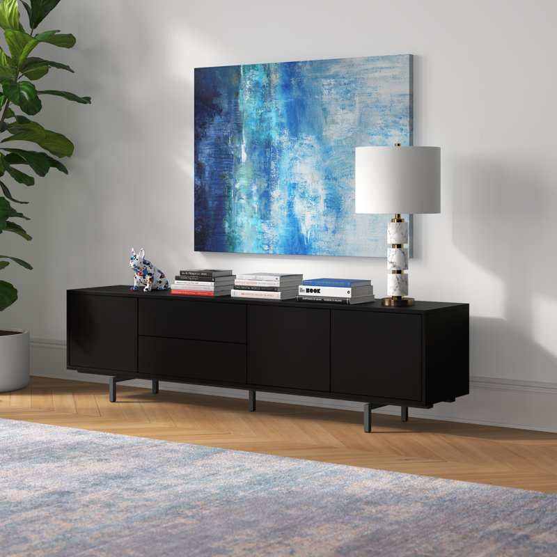 Arnfinnur Unfinished TV Stand, Black