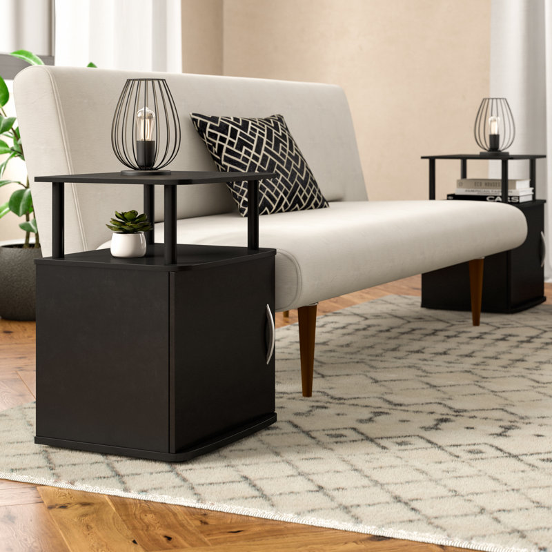 Ouest Side Table Set, Black