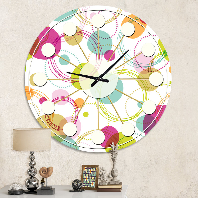 Horloge murale rétro Mid-Century, Moyenne