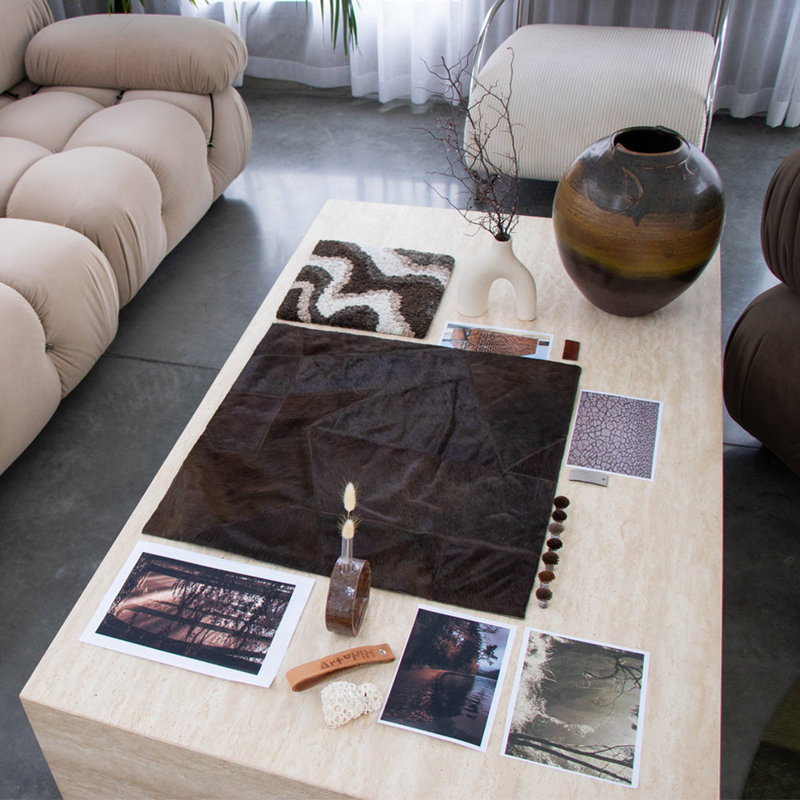 Fragments Rug - Coffee Bean 3.0m , Round 6'6"