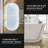 ADECAB 61" x 31'' Acrylic Freestanding Flatbottom Double Ended Soaking Bathtub, Glossy White