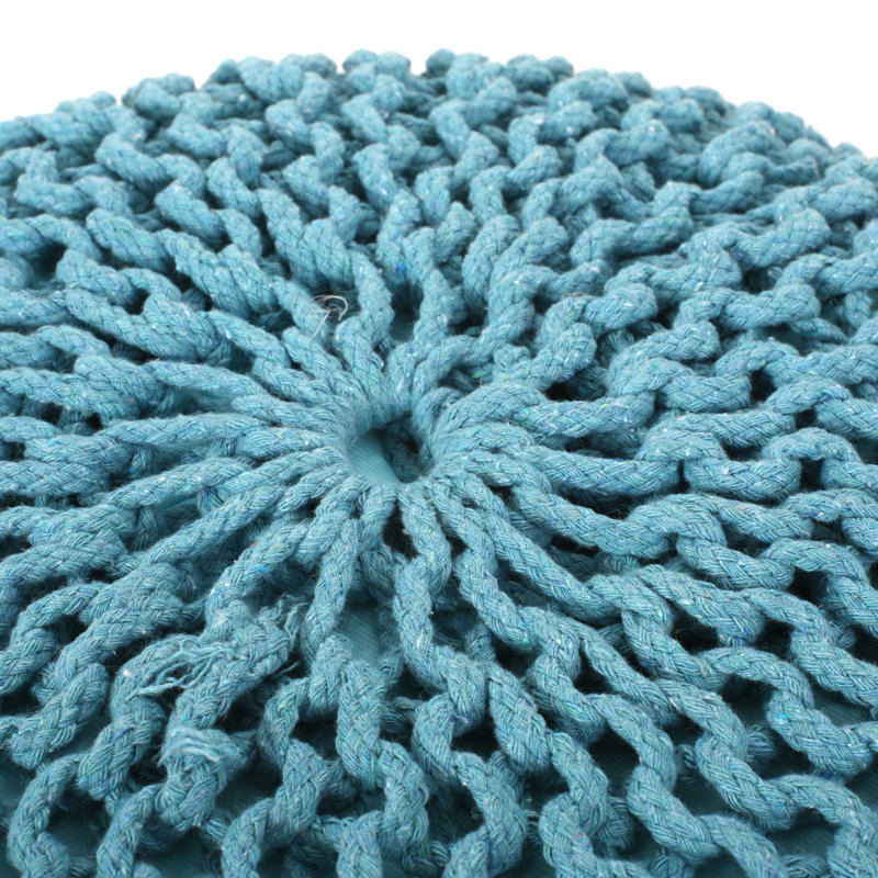 Pouf de tabouret en tricot de conception moderne - 20 x 20 x 14, entretien sans effort, escalade facile à nettoyer après l'escalade,