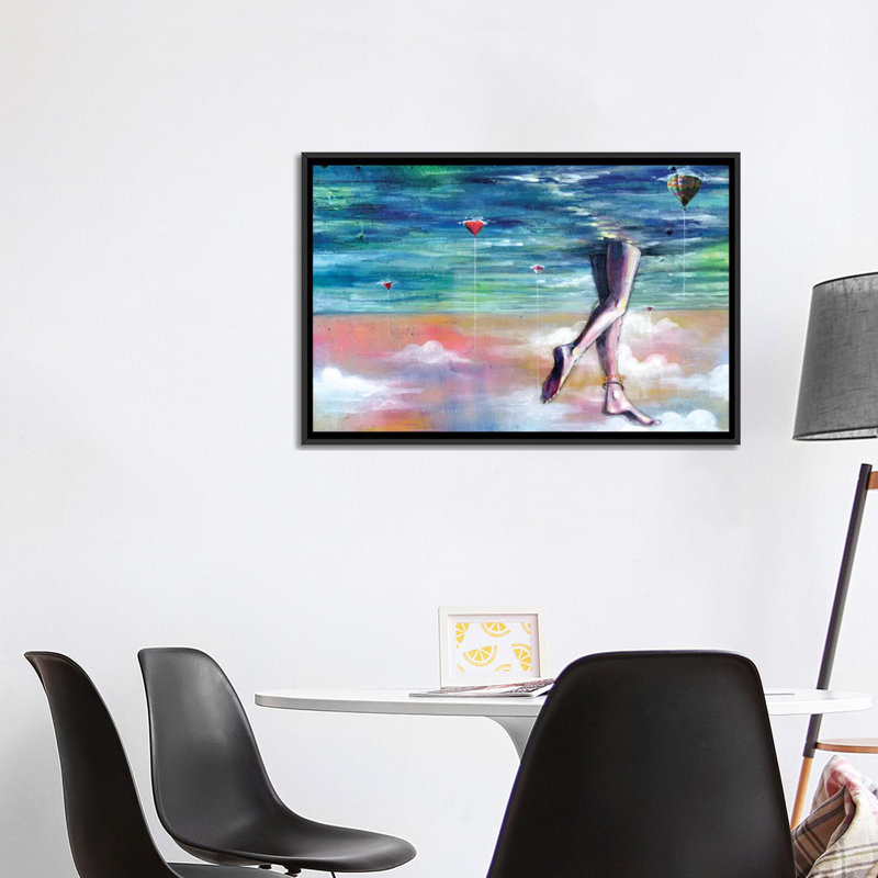 « cloud walk »-impression, Toile avec cadre noir, H 26 po x l 40 po x 1,5 po