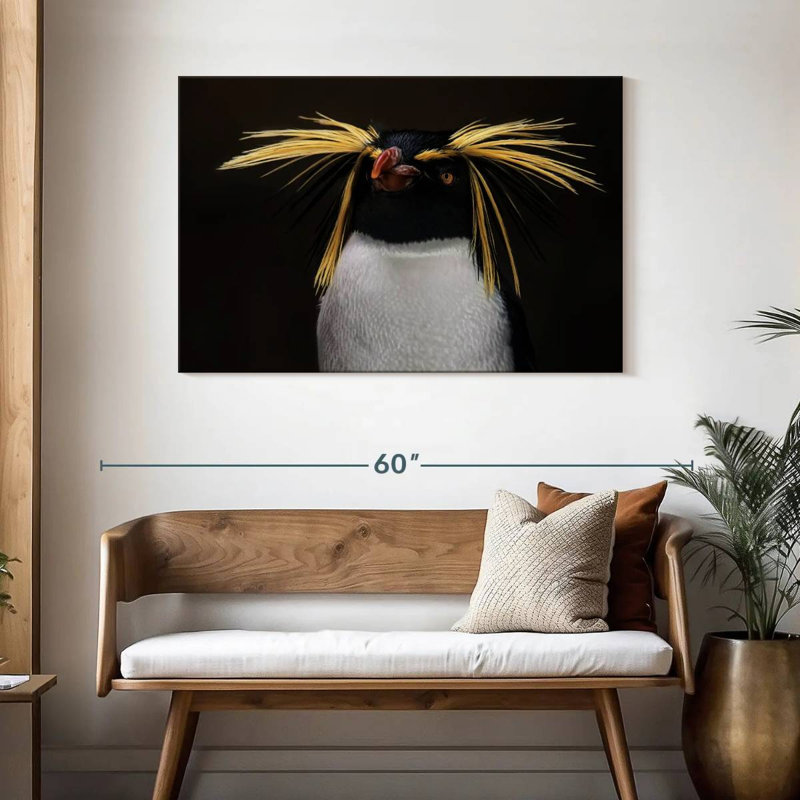 Crowle Southern Rockhopper Penguin, H 30 po x l 45 po