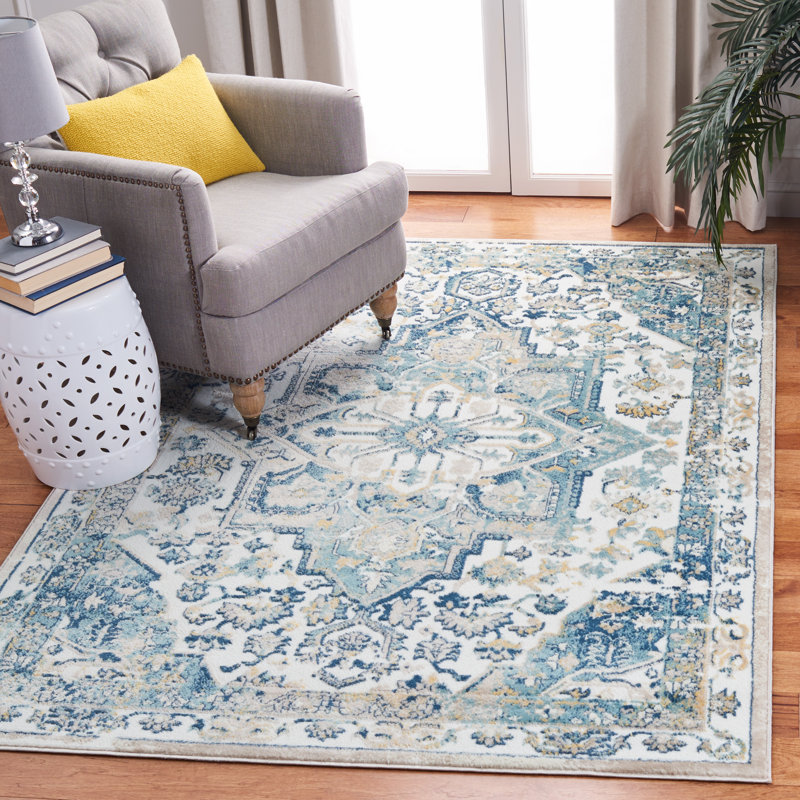 Tapis oriental bleu marine Dewberry, Rectangle 9 pi x 12 pi