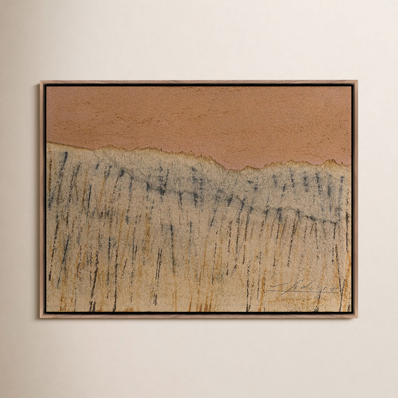 No. 17 by Valeria Sidanez, Dark Brown Canvas Floater Framed, 36" H 48" W 2" D
