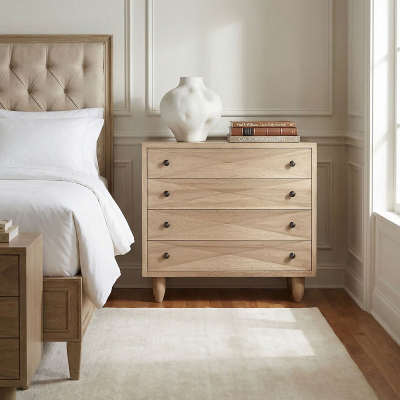 Diamond Solid Wood Accent Chest, Washed Walnut