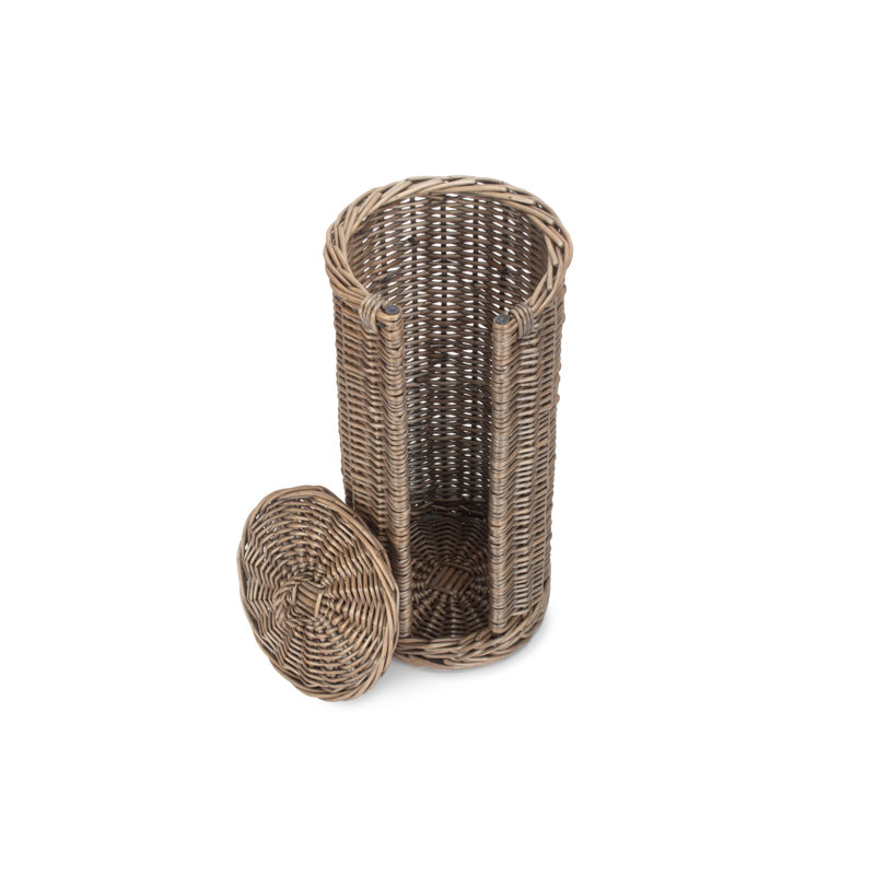 Lily Manor Open Round 3 Toilet Roll Holder Basket