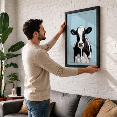 Cow's Gaze Modern - Framed Print