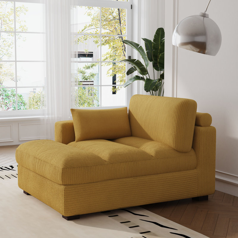 Bentura Chaise Lounge, Left Hand Facing, Orange