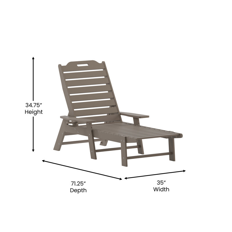 Collis Outdoor Chaise Lounge, Brown