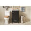 Meuble-lavabo moderne de 18 pouces avec lavabo en céramique, tiroirs à fermeture en douceur et organisateur de porte, tiroir de séparation et patins réglables en plastique - solution de rangement compacte pour les espaces étroits.-2072227725
