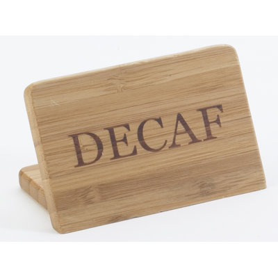 Enseigne 3 "X 2" en bambou "Decaf"