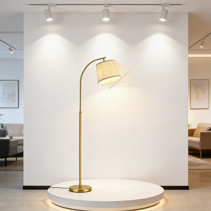 Adjustable Dimmable Floor Lamp With Foot Switch, Modern Standing Lamp With Rotating Head For Reading In Living Room, Bedroom, Or Office