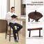 Ensemble de 4 tabourets de bar à hauteur de comptoir Costway avec cadre en bois d'acacia-1177481281