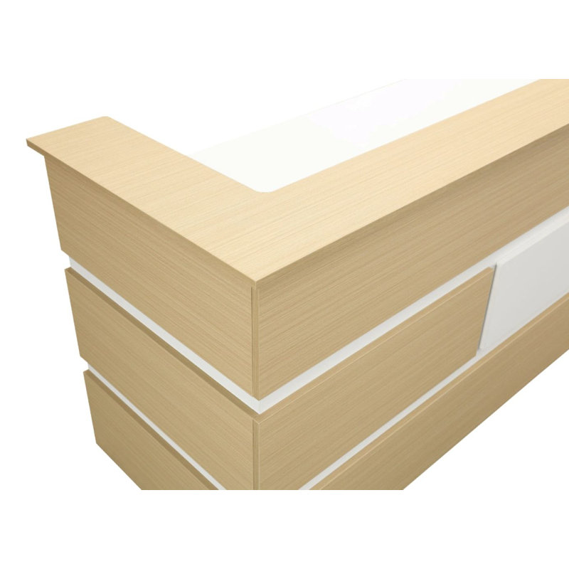 Comptoir et tiroirs de bureau en bois Mares 87, Crème