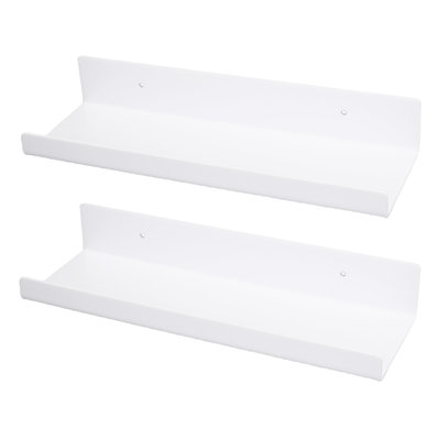 2 Pack Wall Mounted Plant Shelf 12 Inch Acrylic Display Hanging Vertical for Indoor Window Garden Plants Space Saving White