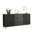 140cm Loft Retro Sideboard - Cabinet With Milled Fronts & Tv Unit Cupboard-1872751425