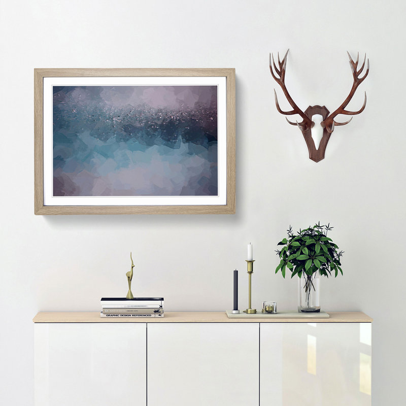 Rainy Days in Abstract - Picture Frame Graphic Art Print, Oak Framed, 27cm H x 36cm W x 2cm D