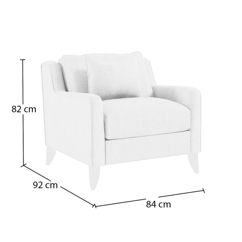 Diamond Upholstered Armchair, Grey