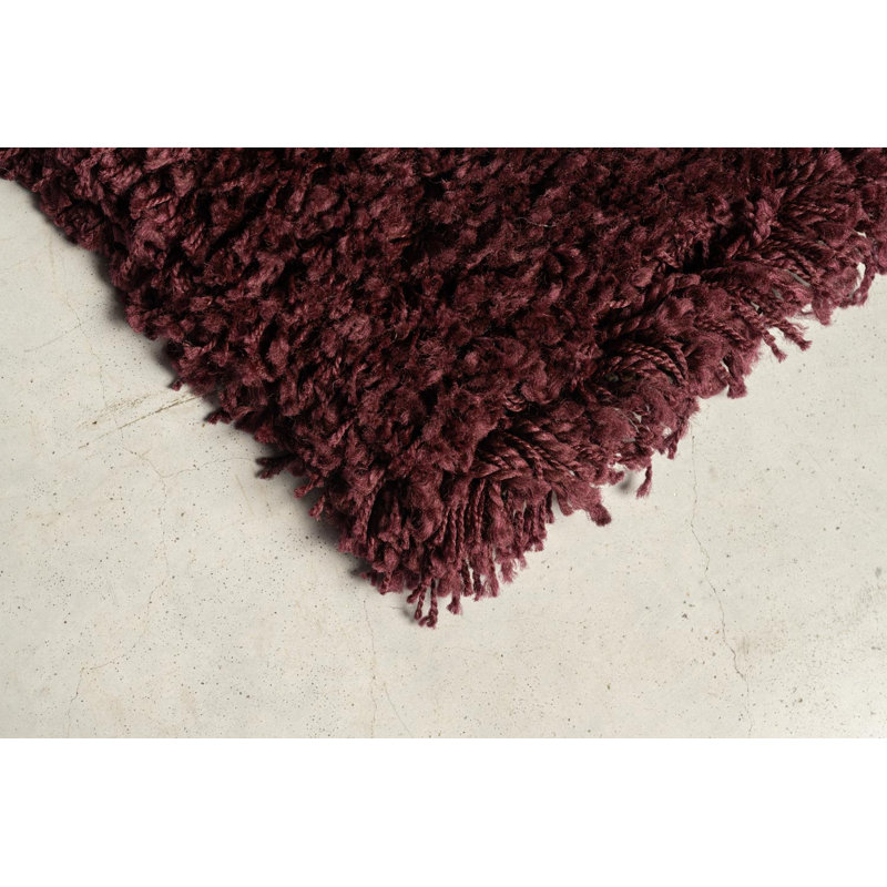 Solid Colour Area Rug, Red, Rectangle 65 cm x 130 cm