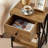 Alameen 22" Tall Nightstand, End Side Tables with Storage Drawer and Open Wood Shelf for Bedroom-2103405310