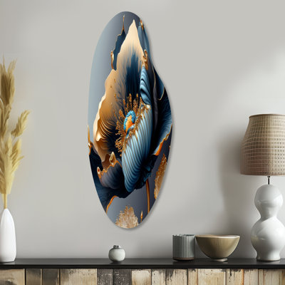 Witney - Floral Curved Shape Assymterical Metal Wall Art