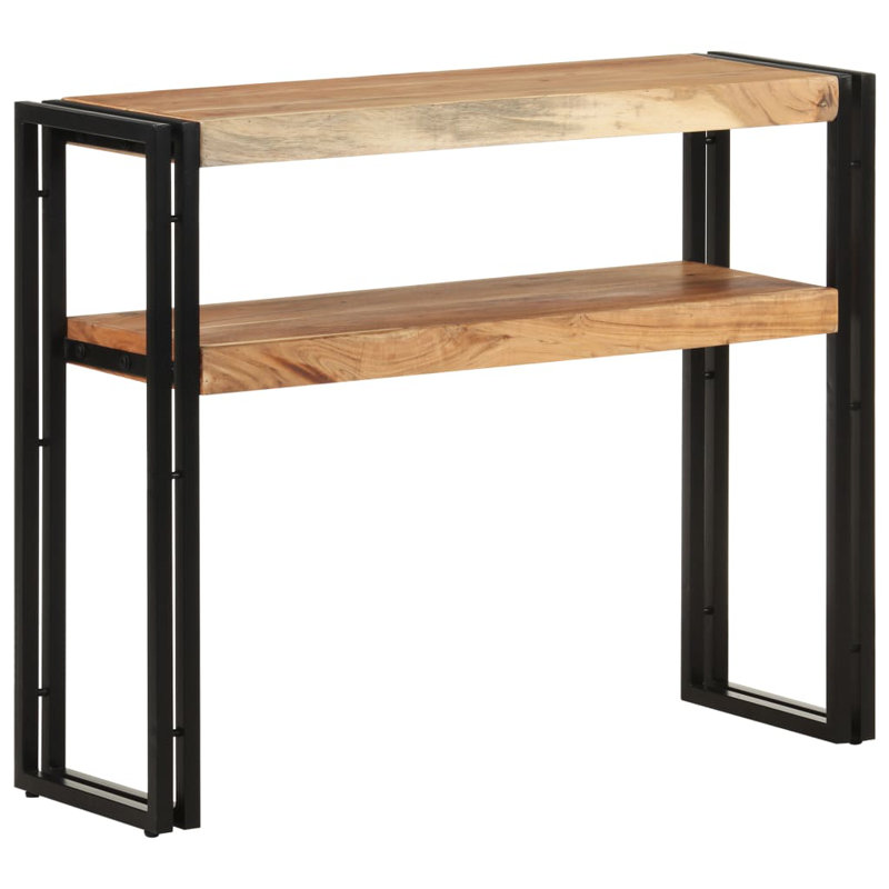 Console Table  Rough Wood, 29.53" H x 35.43" W x 11.81" D, Brown
