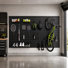 Slatwall Panel 8' X 4' Pvc Garage Organizing System With 29pcs Sports Equipment Accessories Set